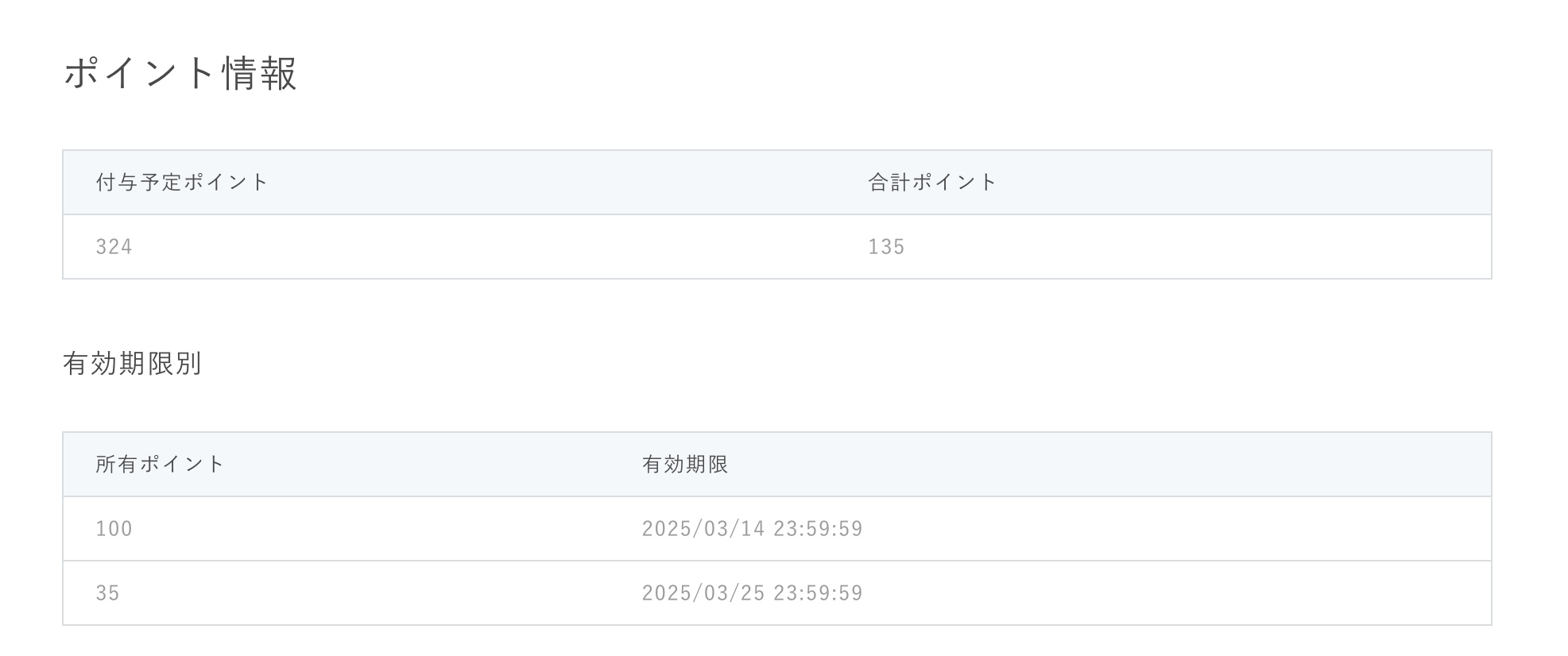 マイページ] ポイント情報 – ecforce faq