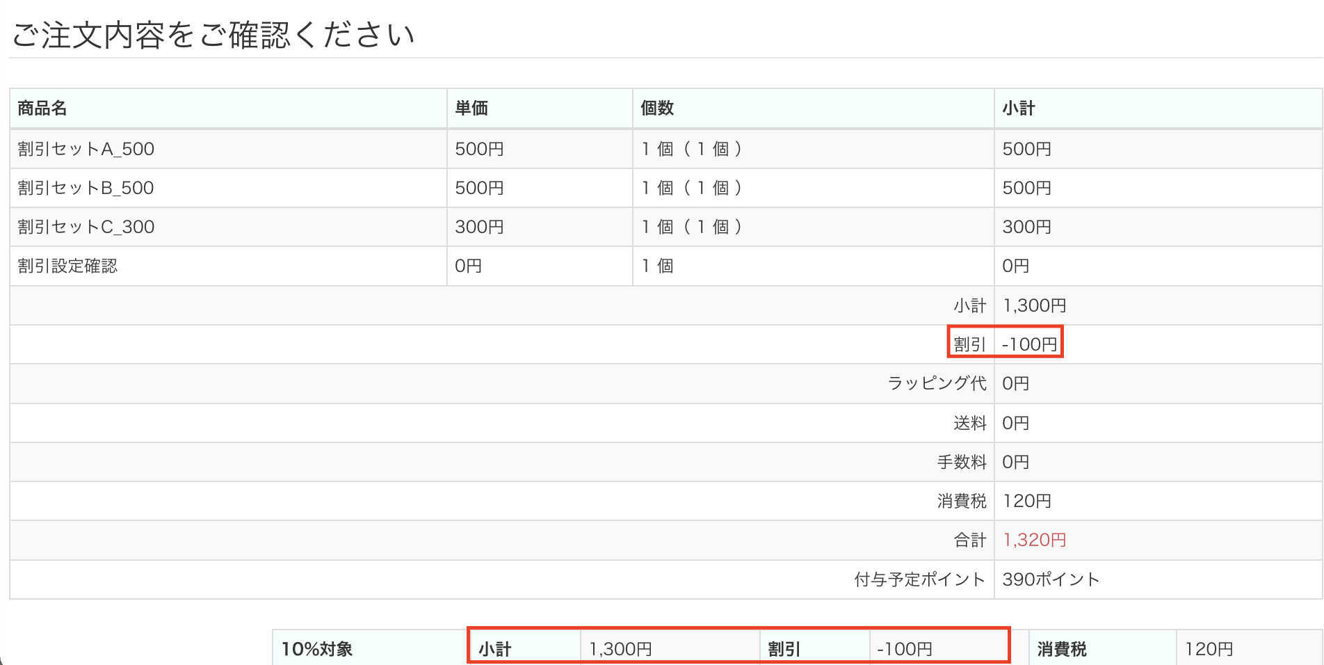 オプション］セット販売管理 割引設定 – ecforce faq