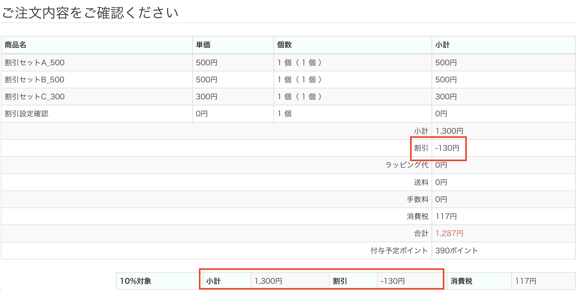 オプション］セット販売管理 割引設定 – ecforce faq