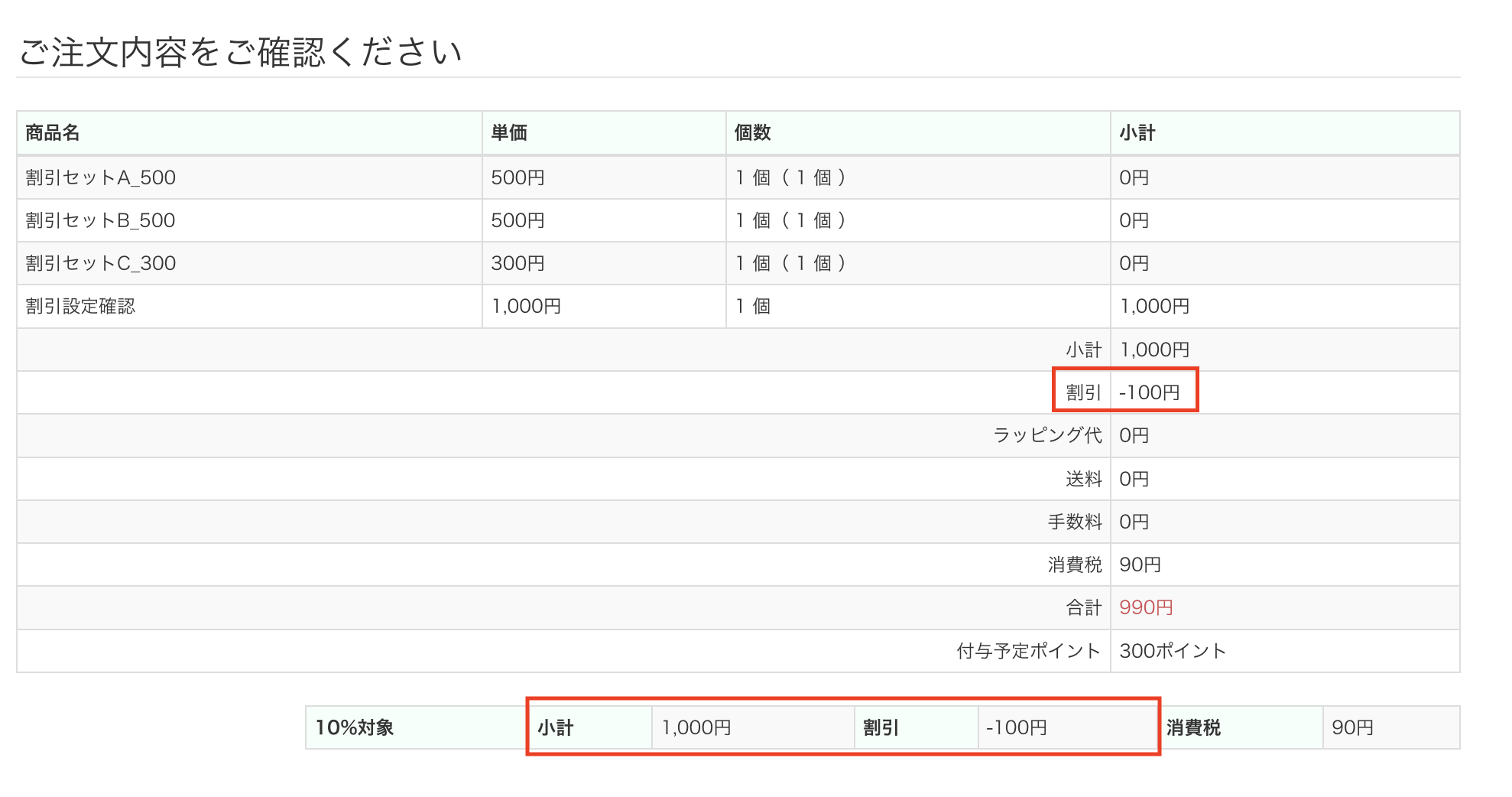 オプション］セット販売管理 割引設定 – ecforce faq